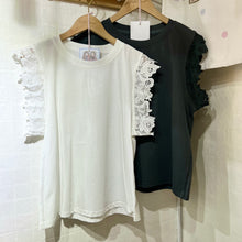 將圖片載入圖庫檢視器 #VHT592 // 縷 空 袖 口 Basic Tee (KR)
