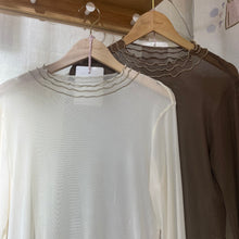 將圖片載入圖庫檢視器 #VHT637 // 透 透 木 耳 邊 Basic Tee
