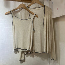 將圖片載入圖庫檢視器 #VHT638 // 拼 色 波 浪 邊 套 裝
