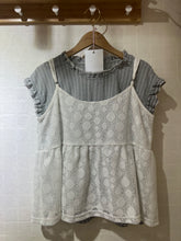 將圖片載入圖庫檢視器 #VHT704 // 真 2 件 Ruffle 格 子 x Lace 外 搭
